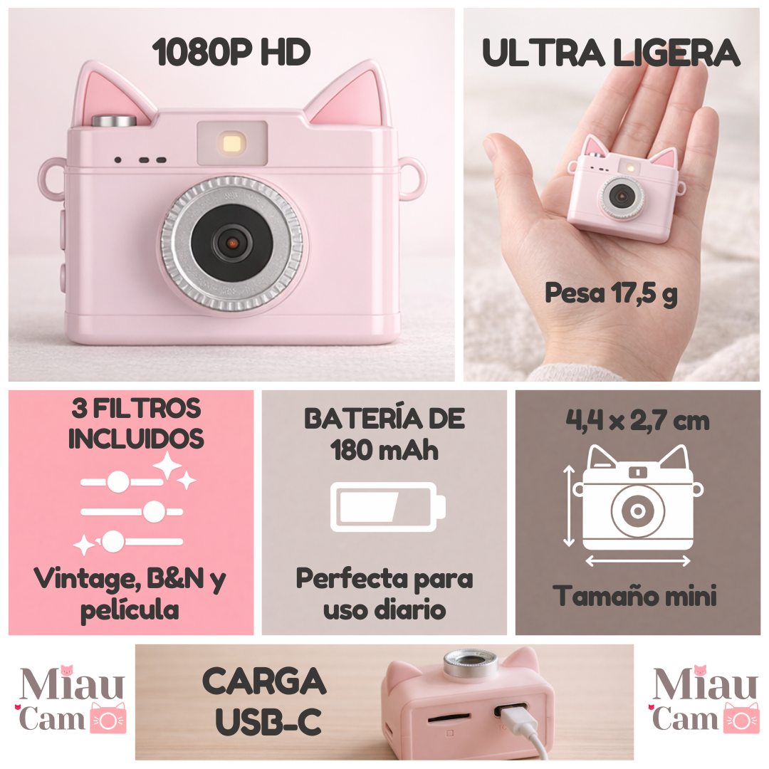 MiauCam™ - Mini Cámara Gato